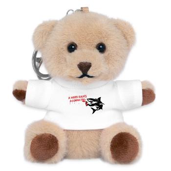 Graffiti-Hai mit roter Schrift - Teddy Schlüsselanhänger - Weiß - Vorne