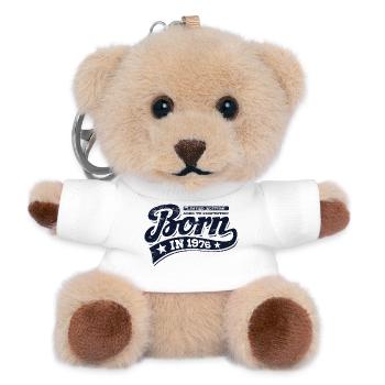Born in 1976 | Birthday - Limited Edition - Teddy Keyring - white - Front