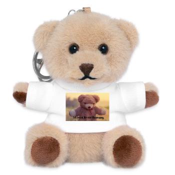 Teddy Bear Hug Print - Teddy Keyring - white - Front