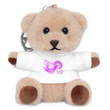 Jellyfish - too pretty to trust - Teddy Keyring - white - Front