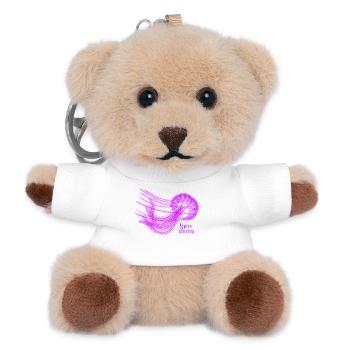 Grace Can Sting Jellyfish Art - Teddy Keyring - white - Front