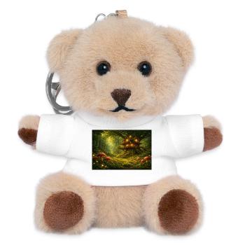 Tree House in the Fairy Forest - Teddy Keyring - white - Front