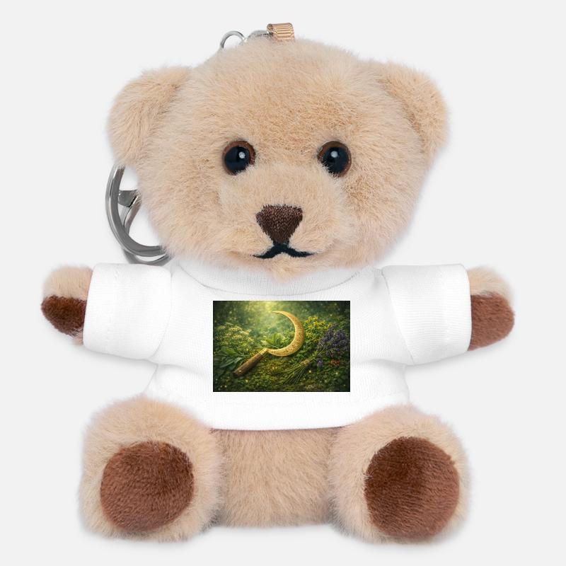 Herbal power - Teddy Keyring - white