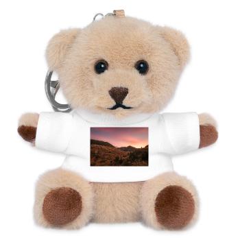 Lever de soleil alpin sur les montagnes Agrafa - Porte-clés ourson - blanc - Devant