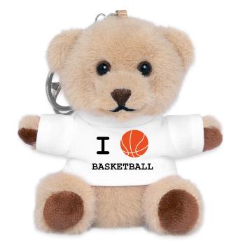 I Love Basketball - Porte-clés ourson - blanc - Devant