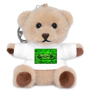 Neon Cyber Military Logo - Teddy Keyring - white - Front