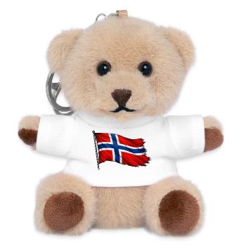 Norwegen Flagge - Teddy Schlüsselanhänger - Weiß - Vorne