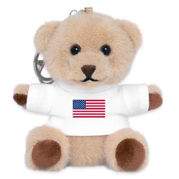 Minimalist American Flag - Teddy Keyring - white - Front