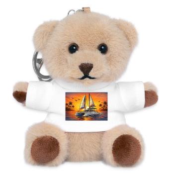 Katamaran Catamaran Sunset Fun - Teddy Keyring - white - Front