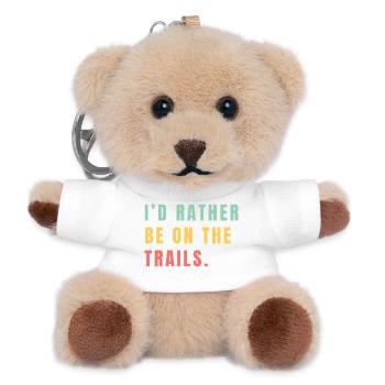 I'd rather be on the trails - Teddy Keyring - white - Front
