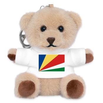 Farbgeometrie Streifen - Teddy Schlüsselanhänger - Weiß - Vorne