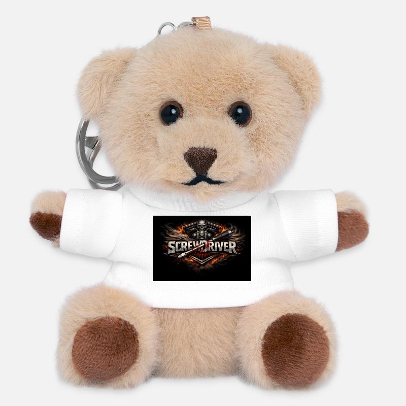BLACK TOOL GARAGE - Teddy Schlüsselanhänger - Weiß