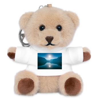 Spiegelnder Bergsee Hallstätter See - Teddy Schlüsselanhänger - Weiß - Vorne