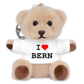 I love Bern - Ich liebe Bern - Teddy Keyring - white - Front