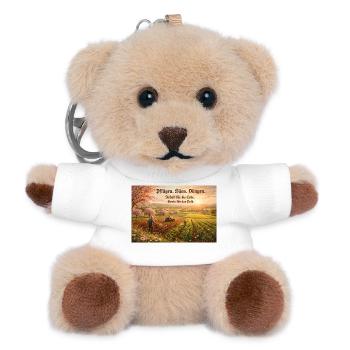 Historische Feldarbeit im Sonnenlicht - Teddy Schlüsselanhänger - Weiß - Vorne