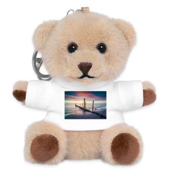 Sunrise on the Baltic Sea beach - Teddy Keyring - white - Front