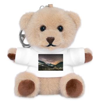 La Voie lactée au-dessus des montagnes Agrafa - Porte-clés ourson - blanc - Devant