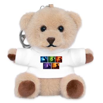Neon Coding: Screen Worlds - Teddy Keyring - white - Front