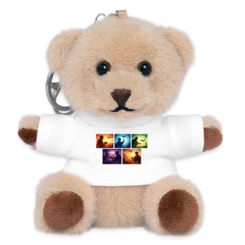 Drone Sunset Collage - Teddy Keyring - white - Front