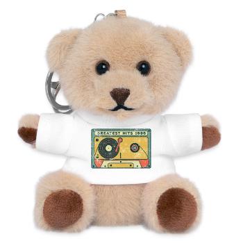 Vintage 1996 30th Birthday - Teddy Keyring - white - Front