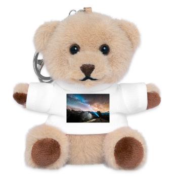 Man standing on field gazing the milky way - Teddy Keyring - white - Front