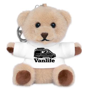 Vanlife Silhouette Minimalist Black Shirt - Teddy Schlüsselanhänger - Weiß - Vorne
