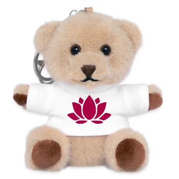 Lotus Flower Lotus Flower Red Flower Flower Gift - Teddy Keyring - white - Front