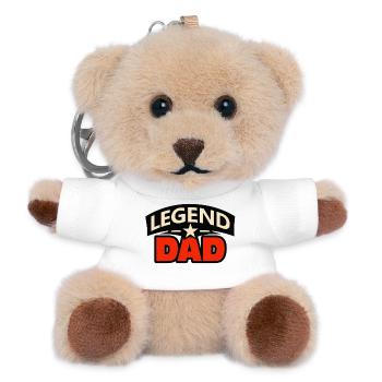 Legenden-Vater – Lustiges Vater-Design - Teddy Schlüsselanhänger - Weiß - Vorne