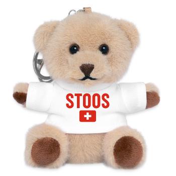 Stoos Schweiz Flagge - Teddy Schlüsselanhänger - Weiß - Vorne