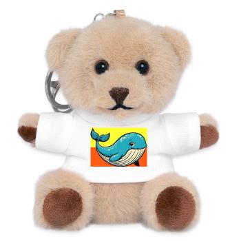 whale - Teddy Keyring - white - Front