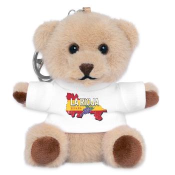 La Rioja Spanien Retro Region Reben Vintage Wein - Teddy Schlüsselanhänger - Weiß - Vorne