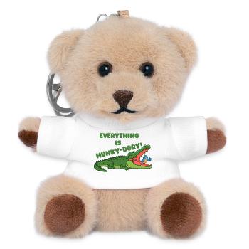 Everything is Hunky-Dory Crocodile - Teddy Keyring - white - Front