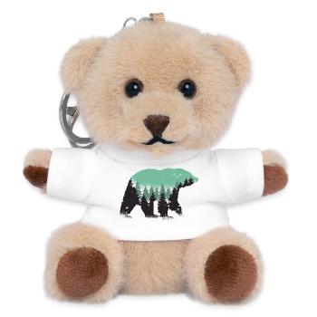 Bear Forest Nature - Teddy Keyring - white - Front