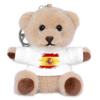 Spain flag used - Teddy Keyring - white - Front