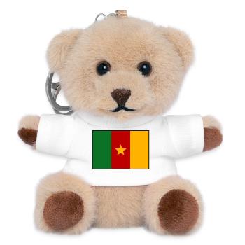 Kamerun Flagge - Teddy Schlüsselanhänger - Weiß - Vorne
