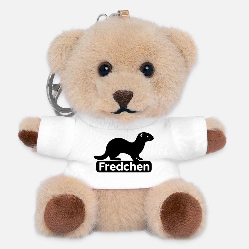 Fredchen_Frettchen - Teddy Schlüsselanhänger - Weiß