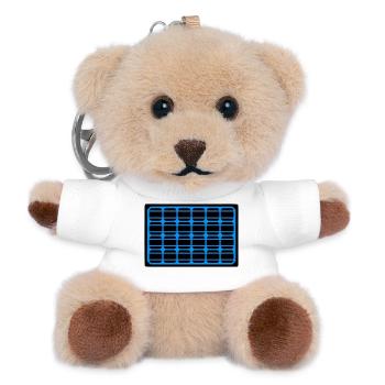 Solar Panel Photovoltaic Icon - Teddy Keyring - white - Front