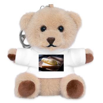 Cheese Curl on Toast - Teddy Keyring - white - Front