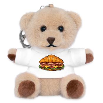 Kroissant Sandwich Motif - Porte-clés ourson - blanc - Devant