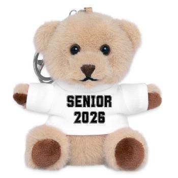 Senior 2026 Class of 2026 Black Varsity Gift - Teddy Keyring - white - Front