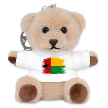 Guinea_Bissau_Flagge_used - Porte-clés ourson - blanc - Devant