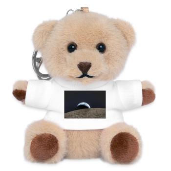 Earth over lunar surface - Teddy Keyring - white - Front