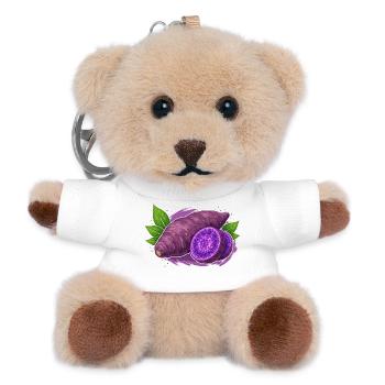 Ube Yamswurzel Food Design - Teddy Schlüsselanhänger - Weiß - Vorne