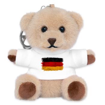 Germany Flag - Teddy Keyring - white - Front