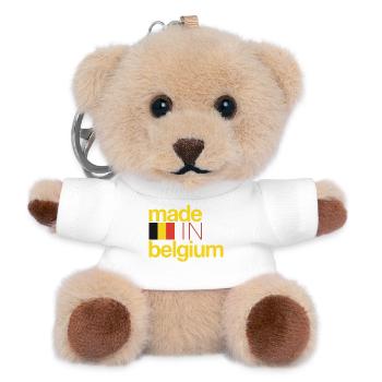 Made in Belgium - Teddy Keyring - white - Front