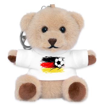 Germany Flag Football used - Teddy Keyring - white - Front
