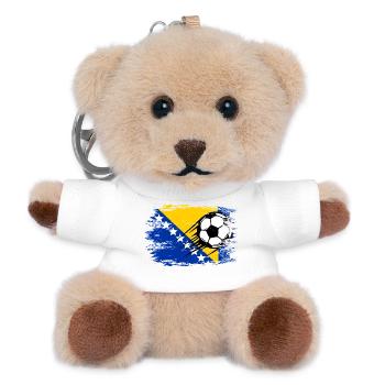 Bosnia Flag Football used - Teddy Keyring - white - Front