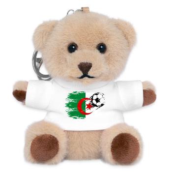 Algeria Flag Football used - Teddy Keyring - white - Front