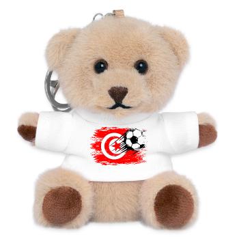 Tunisian flag football used - Teddy Keyring - white - Front