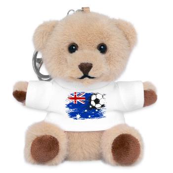 Australien Flagge Fußball used - Teddy Schlüsselanhänger - Weiß - Vorne